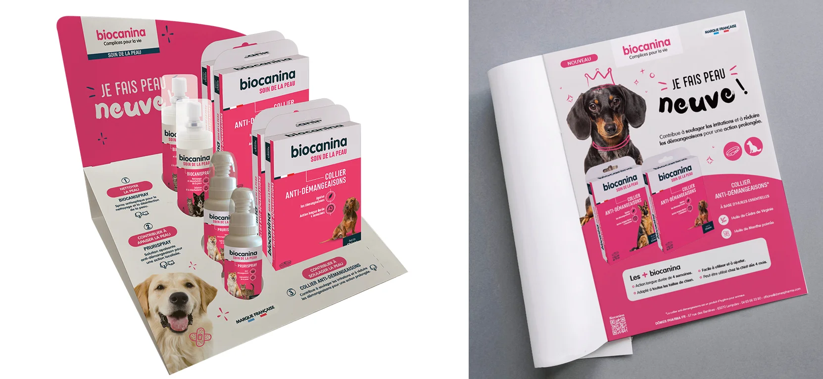Biocanina– Projet médias réseaux sociaux et supports de communication
